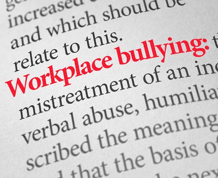 Definition of the term Workplace bullying in a dictionary Easy Prey